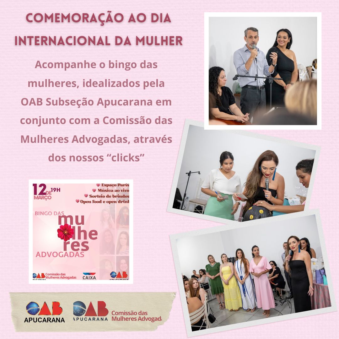 Comemoração ao Dia Internacional da Mulher